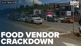 Seattle cracks down on unpermitted food vendors at Alki Beach in West Seattle