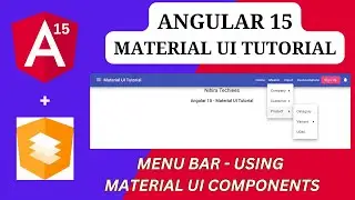 create menu in angular using material UI components  | |Angular 15 -  Material UI Tutorial