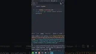 How To Generate Random Numbers In Python - #Shorts