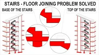 STAIRS - FLOOR JOINING PROBLEM SOLVED. BASE AND TOP JOINING DETAILS FULL REVIT TUTORIAL