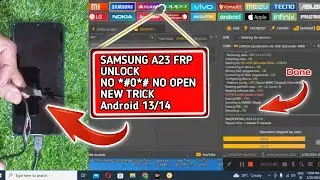 No *#0*# No test point | Samsung a23 frp Unlock tool | Samsung a23 frp With edl cable | Android 14