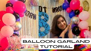 Balloon Garland Backdrop Decor Tutorial for Music Themed Birthday |  FIRST TIME EVER | 8th Birthday