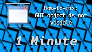 How-to-fix: GUI object isn't visible on the screen | Roblox Studio