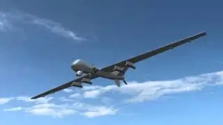 MQ - 9 Reaper Drone Animation Green Screen