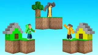 I Joined My FRIENDS SKYBLOCK WORLD! (Minecraft)