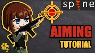 How to Make a Character Aim a Weapon - Spine 2D Tutorial for Beginners