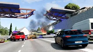 Collapsing Bridge Accidents 6 | BeamNG.drive