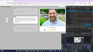 JavaScript testimonial slider showcase