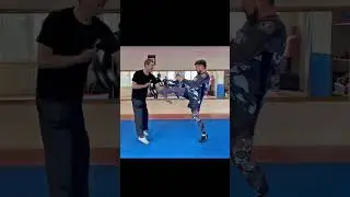 Безопасная дистанция при защите от удара ногой. #shorts #shortvideo Kicking distance without substep
