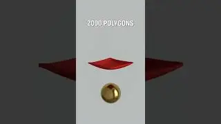 32 vs 180k Polygons cloth simulation. #shorts #tiktok #animation #blender #roblox #blender3d #games