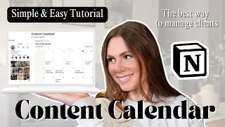 Easy Content Calendar Notion Tutorial 💻🤍 | How to use Notion as a Social Media Manager