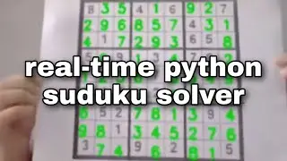 Realtime Sudoku Solver with full source code | Opencv-python | tensorflow | keras