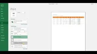 How to shrink Excel table when printing?