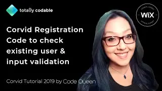 Wix Custom Registration to Check Existing User and Input Validation