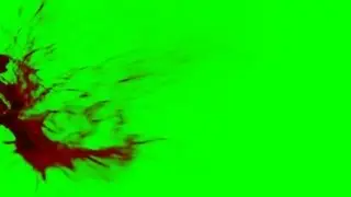 Blood Splatter II- green screen - free use