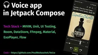 Voice app in Jetpack Compose - MVVM, Unit, UI Testing, Room, DataStore, FFmpeg, ExoPlayer, Flow