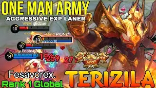 One Man Army Terizla Aggressive EXP Laner - Top 1 Global Terizla by Fesavorex. - Mobile Legends