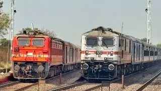 Dangerous WAP7 North East+Seemanchal+Banaras Janshatabadi+Farakka attacks Sakaldiha at 130kmph- IR