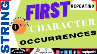 8 How do you find first repeated character in the given string in java