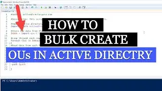 Create Bulk OUs with PowerShell