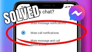 HOW TO MUTE MESSAGES FROM ANY CHAT FOR 1 HOUR ON MESSENGER