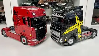 Applying water slide decals on Solido 1:24 trucks