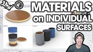 How to Apply Materials to INDIVIDUAL SURFACES in Rhino 3D!