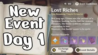 Lost Riches Event Day 1 | 300 Primogems, Pets And More | Genshin Impact