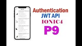 Authentication login api jwt in ionic 4 part 9 | Laravel API