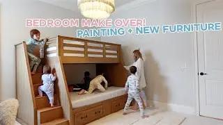 landon's reaction to his NEW room! paint with me + new furniture arrives ✨