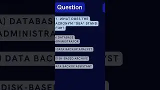 Oracle DBA Quiz - 01  