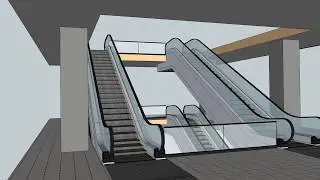 Escalator animation with Animator for SketchUp