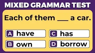 Mixed English Grammar Quiz: CAN YOU PASS THIS TEST?