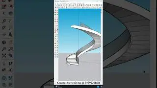 Quick staircase design inside Sketchup, For Training - 8199929888 #cad #3D #sketchup #stair