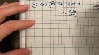 GCSE Maths Non-calculator | Changing the Subject - Algebra