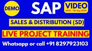 SAP SD Training 7th Aug 2024 Call WhatsApp +91 8297923103