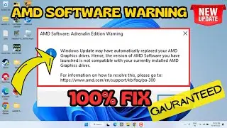 Windows update may have automatically replaced your AMD graphics drivers Fix