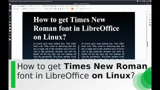 Do you need Times New Roman font in LibreOffice on Linux?