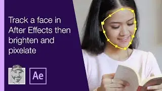 Track a face in After Effects then brighten and pixelate