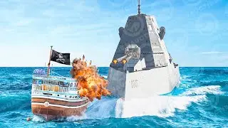 USS Zumwalt VS Somali Pirates: When Somali Pirates Attack US Navy Destroyer Ship - Then This Happens