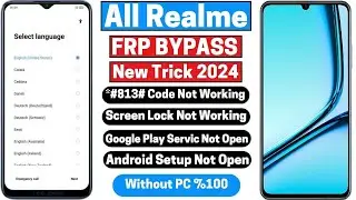 All Realme Frp Bypass |New Trick 2024 Screen Lock Not Working ❌ *#813# Code Not Working ❌ Without PC