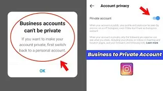 Instagram business account ko private kaise kare | how to remove business account from instagram