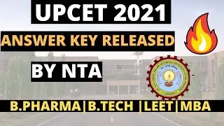 UPCET 2021 Answer Key Released By NTA Check your Marks ??