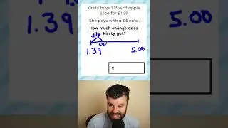 An EASY way to calculate change  #maths #satprep #math #education #satmathprep #mathquestion