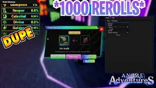 ROBLOX Anime Adventures ROLLBACK HACK/SCRIPT & DUPE TRAIT REROLLS EASY DUPE HACK