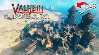 Valheim - Massive Castle + Town {max height tower}