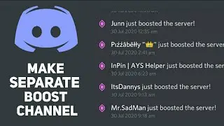 Separate Boost Channel Discord | Booster Server Logs | Techie Gaurav