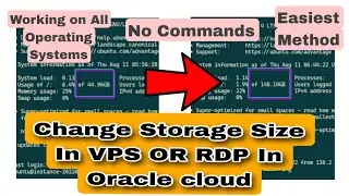 Change Storage Size In VPS OR RDP In Oracle Cloud