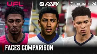 UFL vs EA Sports FC 24 vs eFootball 2024  | Faces Comparison