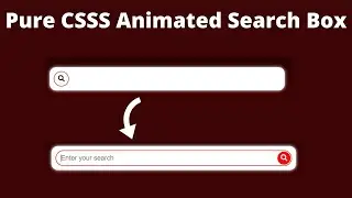 Animated Search Box using HTML CSS | Simple Animated Search Bar